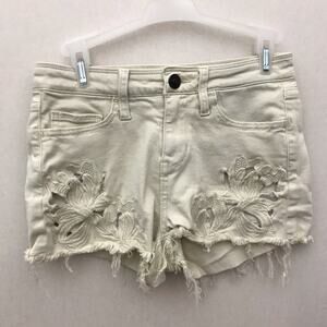 Daytrip Refined Capricorn High Rise Cream Shorts